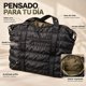 thumbnail image 3 of Bolso Tote Puffer Mujer Grande 25l Acolchado Nylon Viaje Gym Negro, 3 of 3