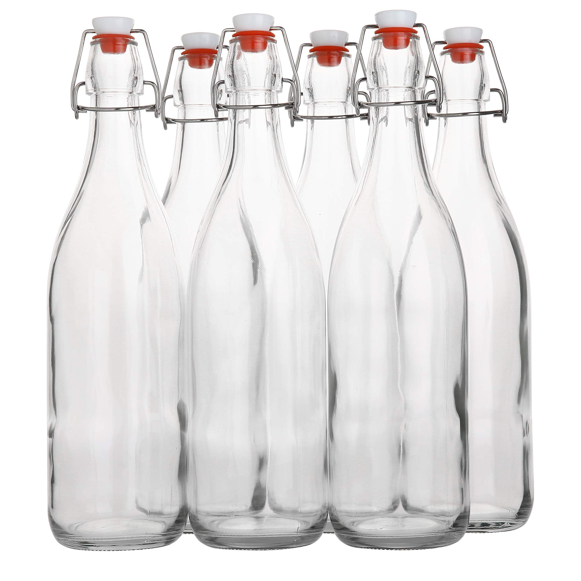 Ayl - Botella De Vidrio Swing Brewing 1l Con Tapón Pack De 6