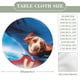 thumbnail image 2 of Underdog-theme Fitted Round Tablecloths Elastic Edged Table Covers Waterproof Table Cloth for Kitchen Holiday Party Tables Decor 150cm, 2 of 6
