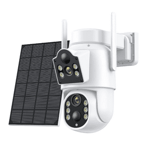 Novystor - Cámara Solar 360° Ip66 Visión Nocturna Hd 128Gb Wifi