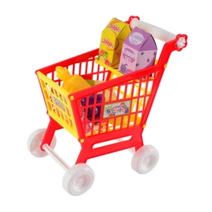 Magideal - Juego De Carrito De Compras Para Niños Con Accesorio De Juego De Simulación, Regalos De Cumpleaños De San Valentín Para Niñas Y Niños De 3, 4, 5 Y 6 Rojo