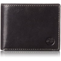 Billetera Timberland Hudson Negra De Cuero Bifold Con Identificación