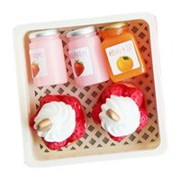 Bothyi - Cesta De Frutas En Miniatura, Modelo De Resina Simulada Para Decoraciones De Paisaje, Fresa