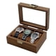 thumbnail image 2 of Caja de reloj de madera para hombres, caja de pantalla de reloj de 3 ranuras con tapa - caja de almacenamiento de pantalla de reloj, caja de colección, almacenamiento de accesorios, caja de, 2 of 3