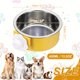 thumbnail image 2 of Uxcell Cuenco para Jaula de Perro, Comedero de Agua y Comida Antivuelco de Acero Inoxidable Desmontable para Jaula de Mascotas (Redondo, Amarillo, 13.2oz), Destinado para Cachorros/Gato/Conejo/Pájaro, 2 of 7