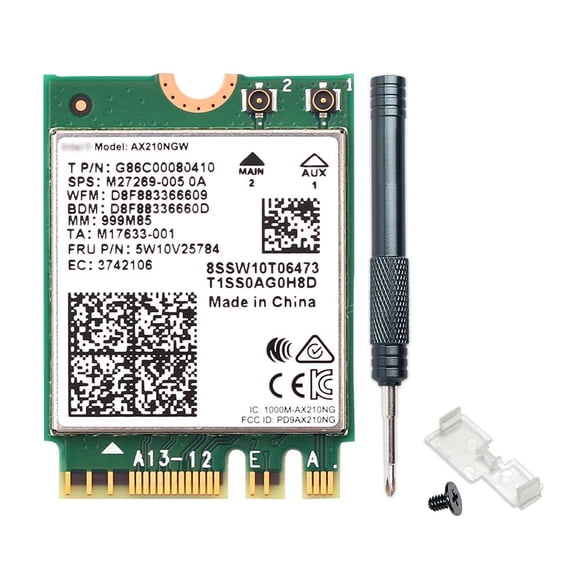Tarjeta WiFi inalámbrica Wi-Fi 6E AX210NGW BT5.2 M.2 2230