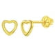 thumbnail image 1 of Aros de corazón de oro amarillo de 24K para bebes, 1 of 2