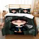 thumbnail image 1 of Wednesday 3 Pcs Comforter Set with 2 Pillowcases,Wednesday_Addams Bedding Set Sheet Set for Kids Adults,All Season Lightweight, 1 of 5