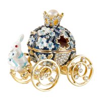 Magideal - Caja De Baratijas, Caja Organizadora De Almacenamiento, Estatua Bonita Y Única, Caja De Joyería Con Bisagras Esmaltadas, Soporte Para Anillos, Funda