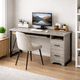 thumbnail image 5 of Escritorio Home Office 120 cm Grey con Cajones y Estructura Negra, 5 of 13