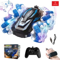 Anikids - Auto Rc De Truco Control Remoto Drift Dual Luz Música Niños Azul