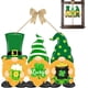 thumbnail image 1 of Letrero de bienvenida para puerta de entrada con diseño de gnomos de trébol, decoración irlandesa para interiores y exteriores para el Día de San Patricio. Yuxun, 1 of 7