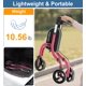thumbnail image 4 of Andador HOMLAND Plegable de Aluminio Ligero con 3 Ruedas, 4 of 8