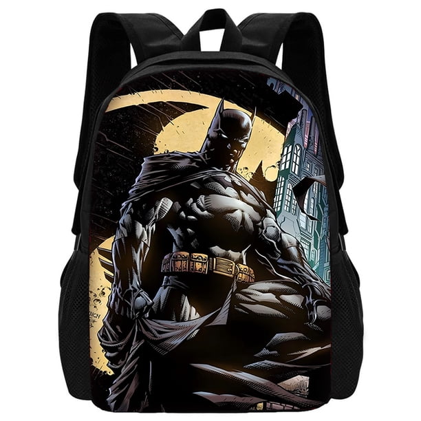Super Hero B-BatmanS LOGO 3 pcs set Child School Backpack With Shoulder Bag Pencil Bags School Bags for Boys Girls Best Gift