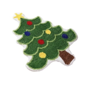 Bothyi - Alfombra De Árbol De Navidad Nórdica Antideslizante Cómoda Suave Decoración Alfombra De Baño Con Satr