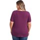 thumbnail image 5 of GRACE & GRANDEUR Blusas de Talla Grande para Mujer con Pliegues, Manga Corta, Cuello Redondo, Casual, Volantes, Tops de Verano 4X Burdeos Profundo, 5 of 7