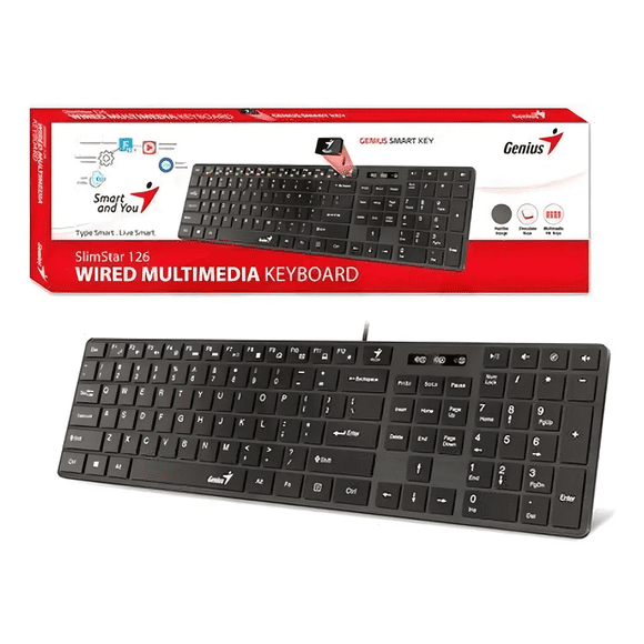Teclado Usb Español Chocolate Genius Slimstar 126 Copilot