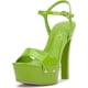 thumbnail image 1 of Sandalias Jessica Simpson Calenta con plataforma con tachuelas, color verde 7, 1 of 7
