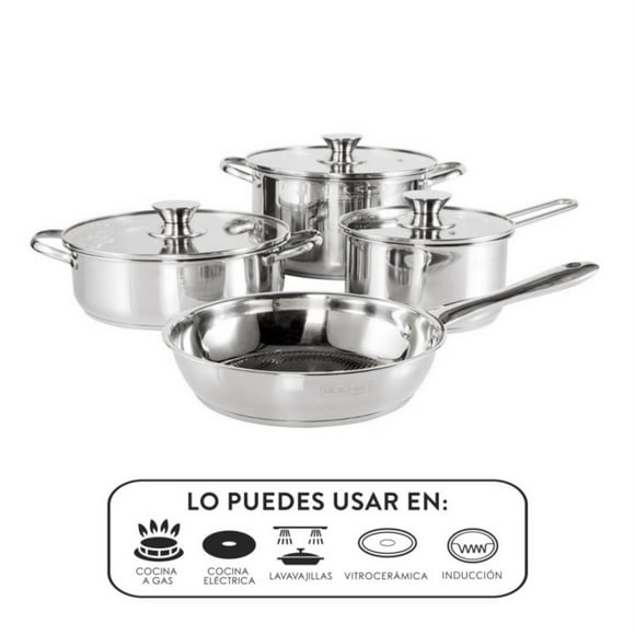 Batería Infinity 7 Piezas Acero Inoxidable