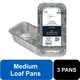 thumbnail image 1 of Moldes Rectangulares Mainstays de Aluminio Desechables 2 lb x3, 1 of 2