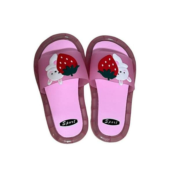 Zapatilla Brillante para Niñas Frutillitas Rosado T26