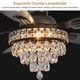 thumbnail image 2 of Ventilador de techo Fanyank Crystal con luces de 50 cm, color negro, 2 of 3