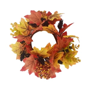 Magideal - Guirnalda De Otoño De 25Cm, Centros De Mesa De Simulación, Corona De Hojas De Arce Floral Artificial Elegante Para Fiesta De Boda, Festival De Mesa En Estilo A
