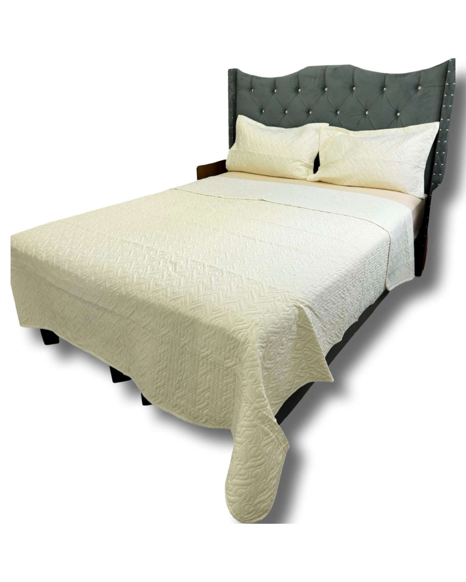 Iiimussa - Cobertor Quilt De Lujo Verano Delgado King Crema
