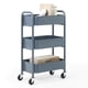 thumbnail image 1 of Organizador de almacenamiento SunnyPoint de 3 niveles Rolling Metal con ruedas, 1 of 5