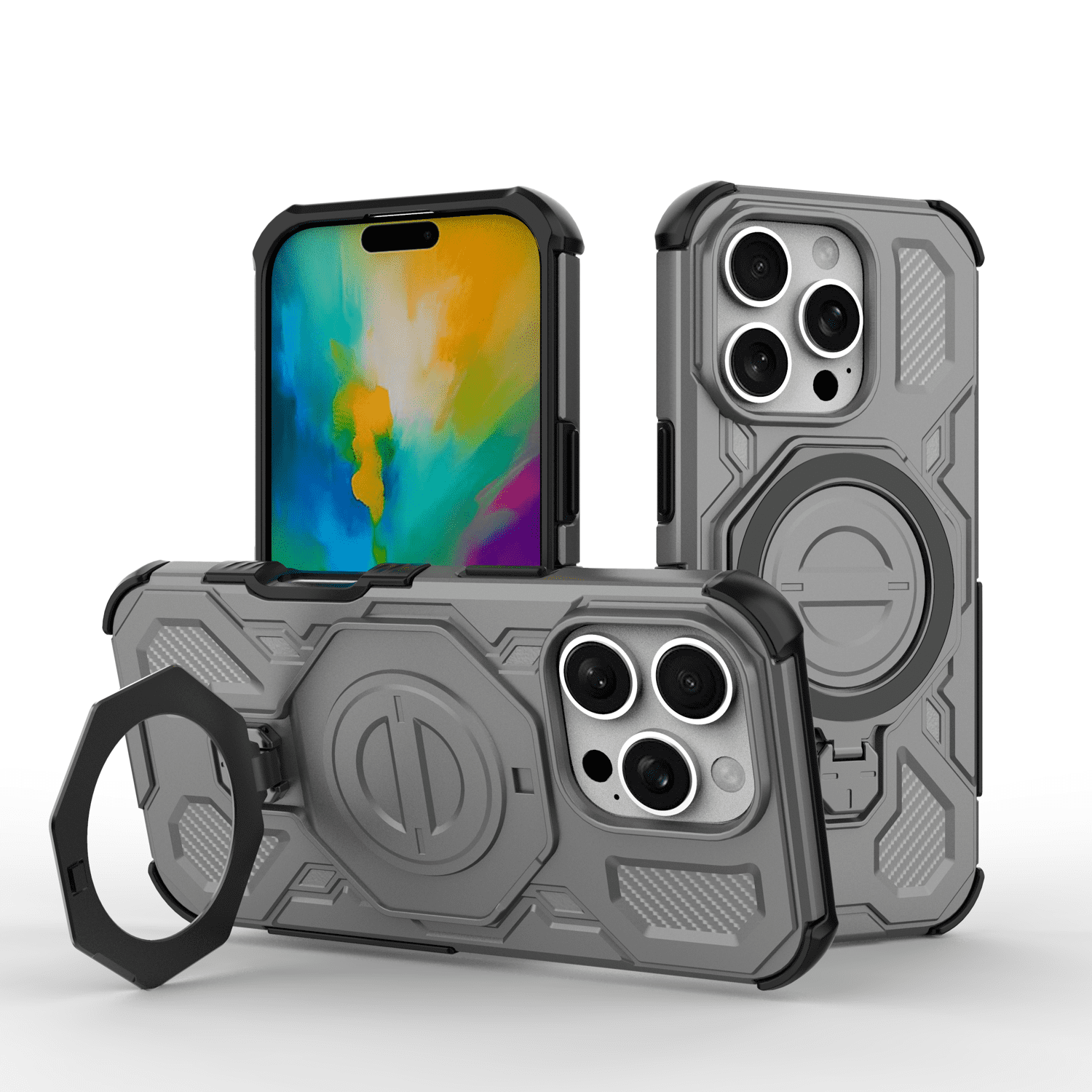 Funda Foxdock Para Iphone 16 Pro , Magnética, Ligera, Soporte 360°, Antigolpes