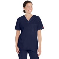 Scrub Top Dickies Unisex Con Cuello En V, Azul Marino, Talla Xs