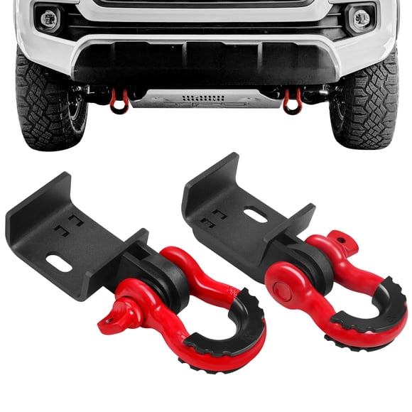 Soportes de Gancho de Remolque JY PERFORMANCE 3/4" con Grilletes Rojos