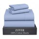 thumbnail image 1 of Sábanas de algodón ZOYER Queen Percal Azul Polvo, 1 of 6