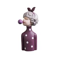 Magideal - Estatua De Niña De Burbujas, Figura De Niña, Regalo De Inauguración De La Casa, Colección Moderna, Decoración De Mesa, Escultura De Mesa Para Gabinete Púrpura