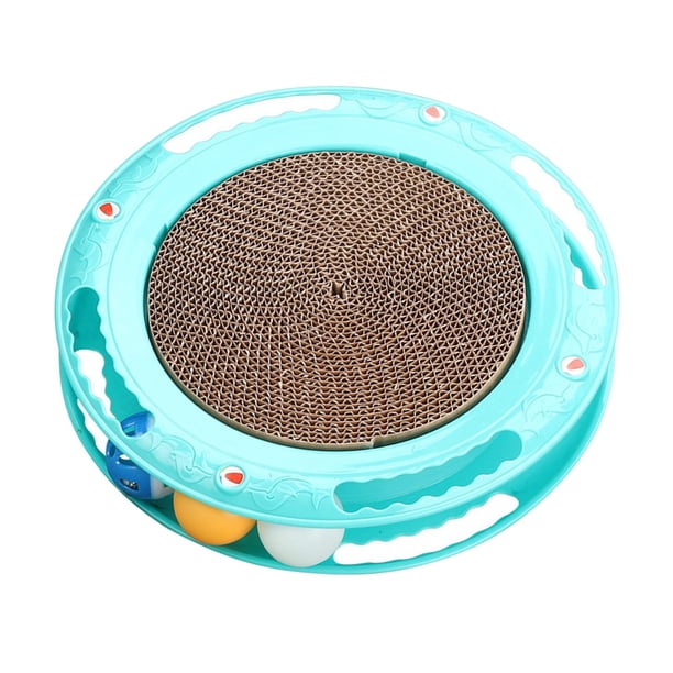 Rascador para gatos, garra de molienda, antideslizante, redondo, juguetes para gatos, almohadilla para rascar, nido para , protección de muebles , Azul