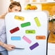 thumbnail image 2 of Tiras magnéticas grabables, paquete de 54, 80 x 30 mm, pizarra blanca de colores, imanes lavables, señales magnéticas autoadhesivas grabables para pizarras blancas y refrigeradores., 2 of 7