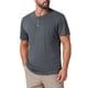 thumbnail image 4 of INSPIRE CHIC Camisetas Henley para Hombre Verano Casual de Manga Corta con Botones Básico 2XL Gris Oscuro, 4 of 6