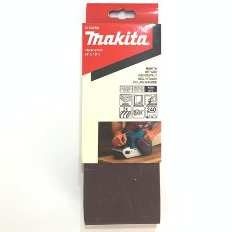 Makita - Lijas Banda (3 Unid) 3X18'' 76X457Mm Grano 240