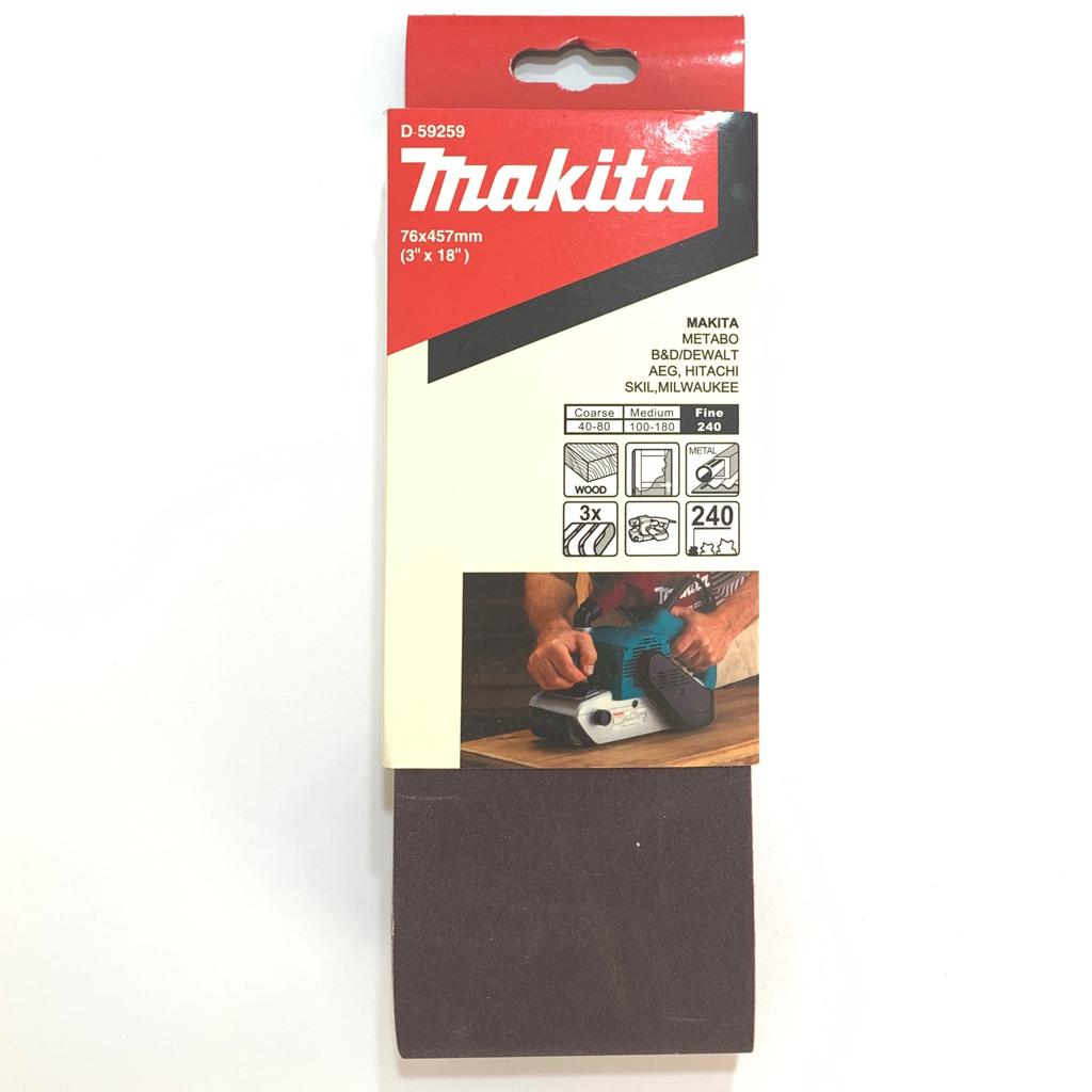Makita - Lijas Banda (3 Unid) 3X18'' 76X457Mm Grano 240