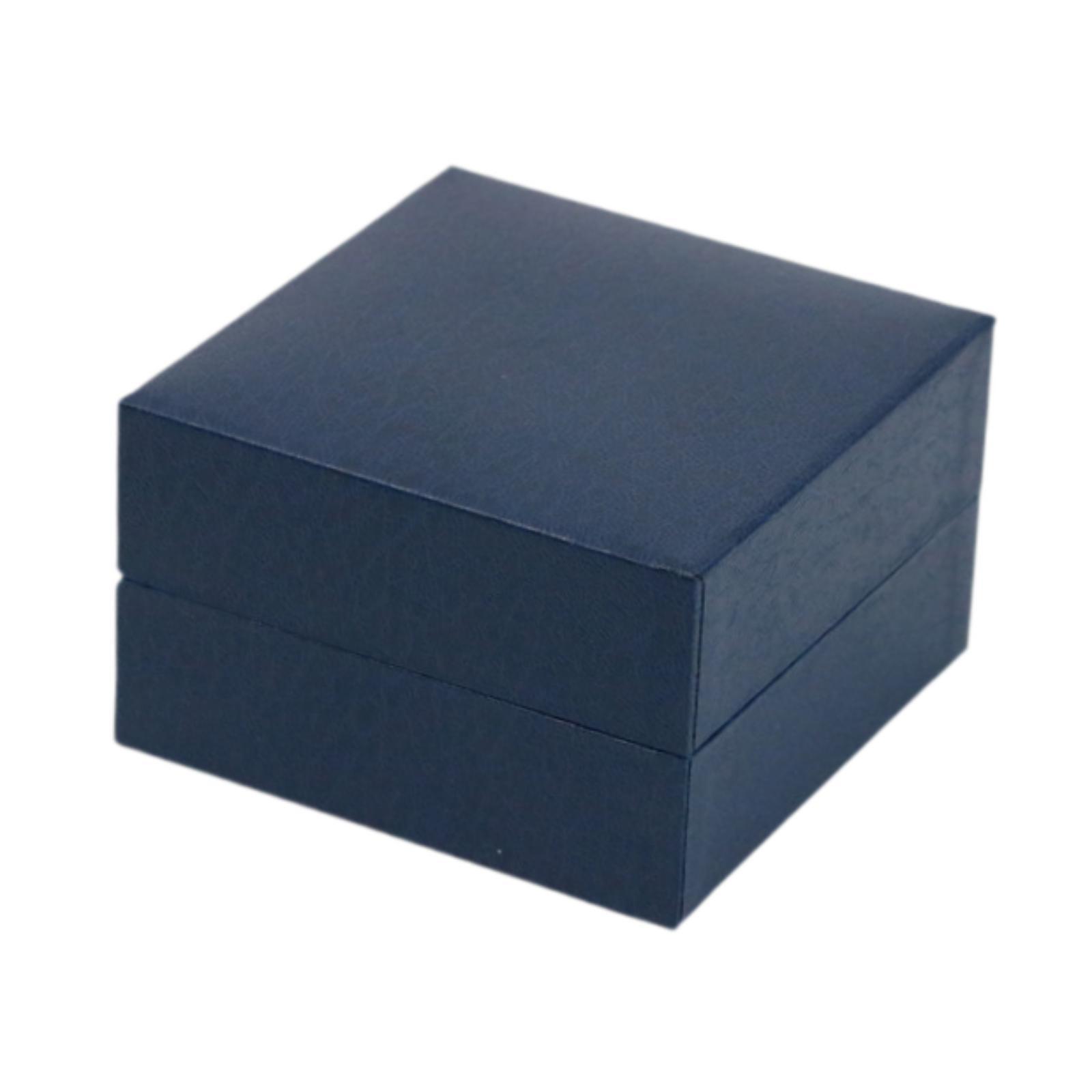 Magideal - Caja De Almacenamiento Para Un Solo Reloj Con Almohada De Espuma Suave, Portátil, Regalo De Cumpleaños, Simple Para Hombres Y Mujeres, Caja De Joyería Azul Oscuro