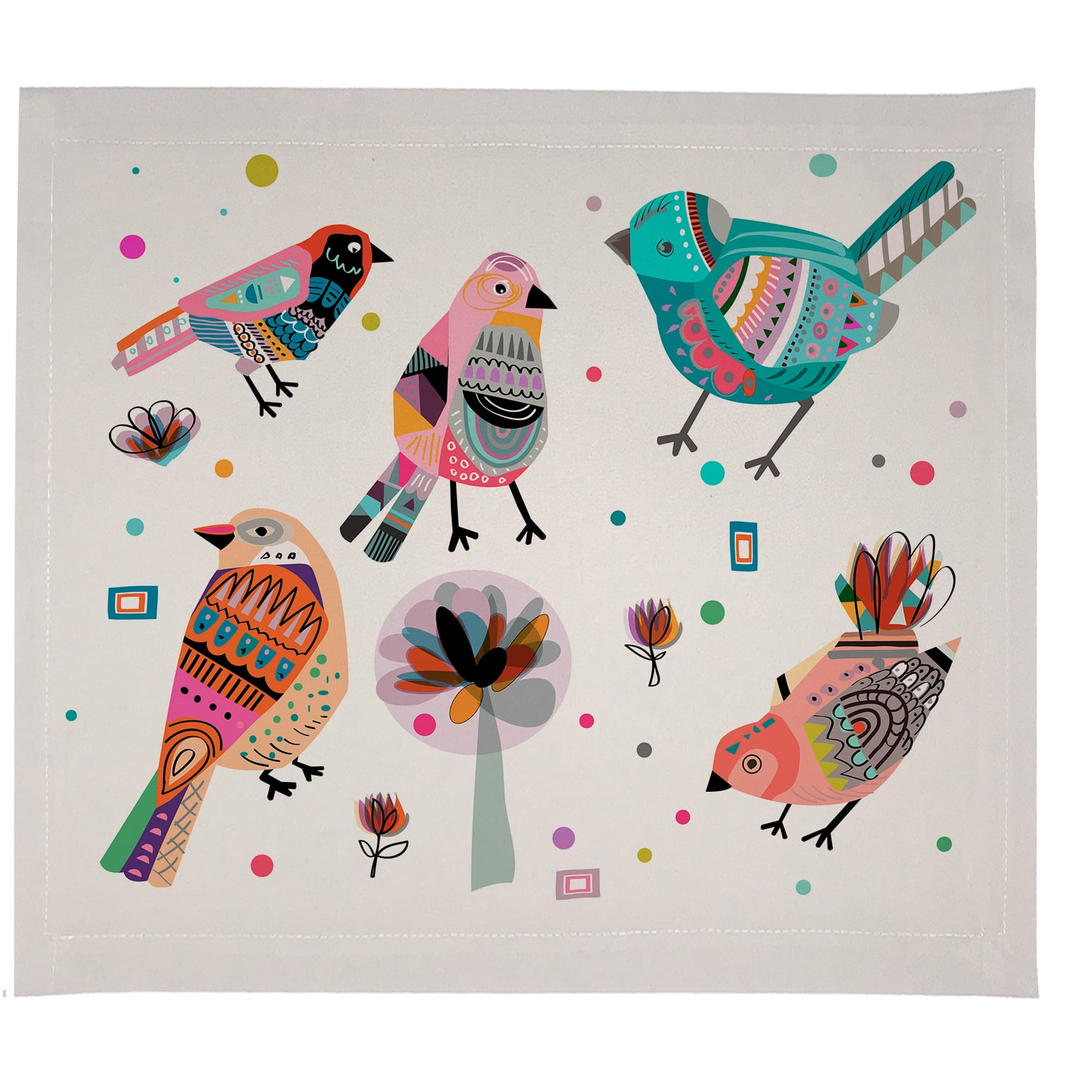 Tuyo Print - Set 4 Individuales Impermeables Pájaros Colores