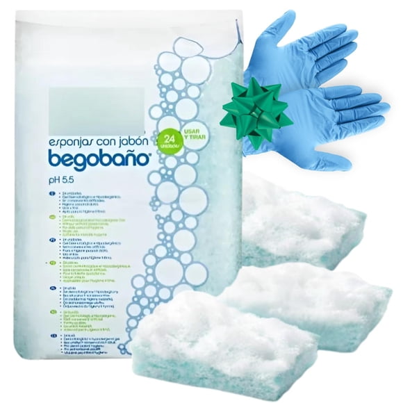 Esponja Jabonosa Desechable Begobaño Enjuague 144 unidades