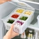 thumbnail image 5 of Contenedores de almacenamiento de alimentos Sel natural con tapas herméticas, de plástico reutilizables, organizador de almacenamiento de frutas y productos frescos., 5 of 6