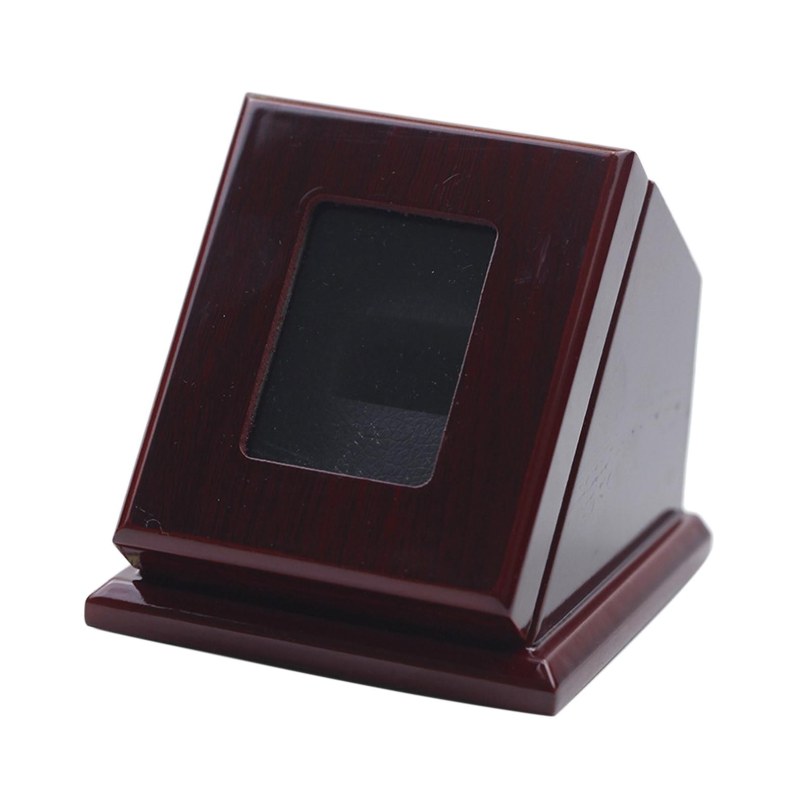 Magideal - Vitrina De Anillo De Con Bandeja De Exhibición Superior 1 Soporte De Ranura Para Anillo De Softball Anillo De Béisbol De Hockey Anillos De