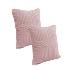 Genérico - Pack De 2 Fundas De Cojin Serie Arco 45X45 Cm Rosa
