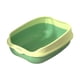 thumbnail image 1 of Caja De Arena Para Gatos Resistente A Las Manchas, Grande, Semicerrada, Con Parte Superior Abierta, Color Amarillo Y Verde, 1 of 5