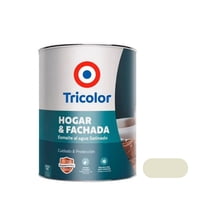 Tricolor - Esmalte Al Agua Satinado Hogar Y Fachada 900Ml Blanco Invierno