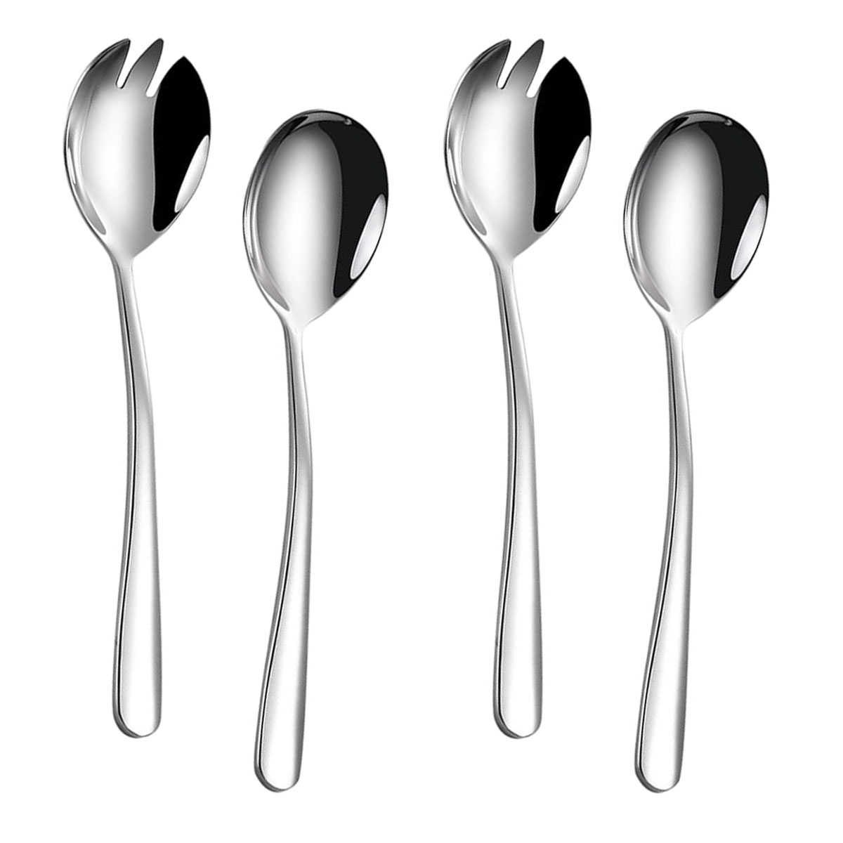 Cubiertos Para Ensalada De Acero Inoxidable Juego De 4 Cubiertos Para Cubiertos Para Ensalada De Acero Inoxidable Juego De 4 Cubiertos Para