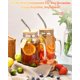 thumbnail image 5 of Set de Tazas Tipo Mason TANGLONG 700 ml de Vidrio con Tapa y Pajilla x8, 5 of 7