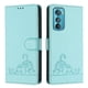 thumbnail image 1 of Funda tipo cartera FOXDOCK para Motorola Edge 30 con soporte, ranuras, RFID, diseño de gato, 1 of 5